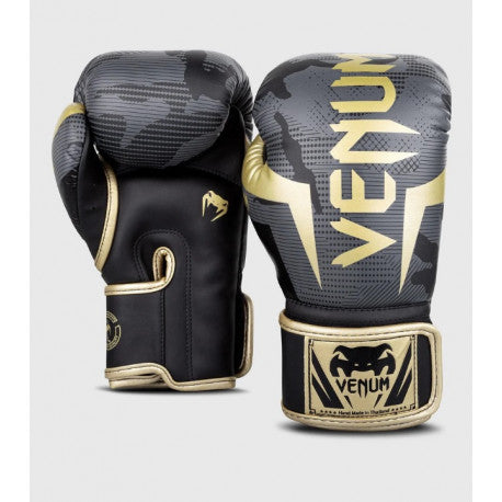 Elite Boxing Gloves - Dark Camo/Gold